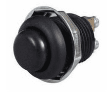 Black Momentary On Push Switch - 12.5A at 12V-0-485-00