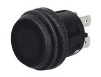 Black Momentary On Push Switch   DAS/SW-R13-527C2-1EA-25
