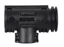 Black Nylon Unsealed T-Piece Connector - 17 x 13 x 17NW-0-327-65