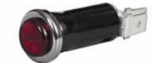 Blue Warning Light with 12V 2W Ba7S Bulb for 13mm diameter hole - Chrome Bezel-0-609-02