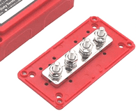 BUSBAR (ENCLOSED) 300A  4 x 10mm  Stud ALT/BB304RED-1-81-RK6
