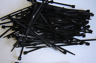 Cable tie (Black) 100mm long x 2.5mm width. Pack of 100  ALT/TR1-B-100-02