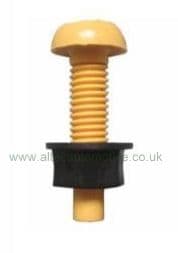 Car number plate nuts and bolts BLACK, YELLOW, BLUE or WHITE