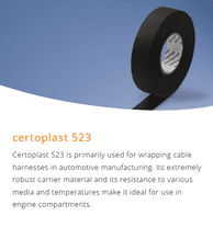 CERTOPLAST Professional POLYESTER FABRIC SELF-ADHESIVE TAPE 19mm x 25mtrs ALT/CT523-09
