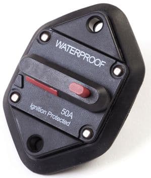 CIRCUIT BREAKER (manual reset) PANEL MOUNT - WATERPROOF  Range from 50A - 100Amp