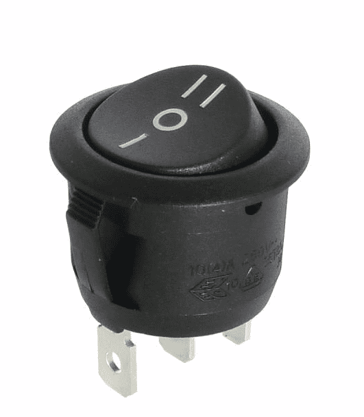 Circular Rocker switch 16Amp 12Vdc ON/OFF/ON ALT/SW-R13-112-D-1-25