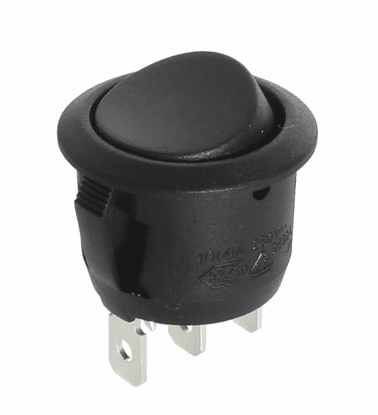 Circular Rocker switch 16Amp 12VdcON/ON ALT/SW-R13-112C-1-25