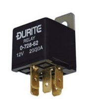DURITE 12V Mini Change Over Relay - A Type Termination - 20/30A 0-728-62