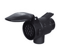 DURITE 13 Pin Socket Adaptor - 13 Pin Socket to 7 Pin Plug - 12V  0-695-69