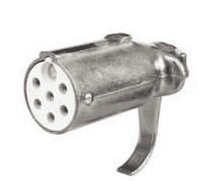 DURITE 24V 7 Pin Metal Trailer Clang Socket - ISO 3731(24S)   0-477-69