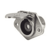DURITE 24V Single Pin Heavy Duty Metal Clang Socket with Cover  0-477-59