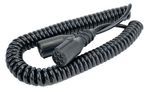 DURITE 7 Core Retractable Polyurethene Cable with 2 x 24N Sockets - 4.5 Metre 0-717-25