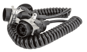 DURITE 7 Core Retractable Polyurethene Cable with 2 x EBS Sockets - 3 Metre  0-715-23
