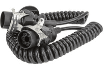 DURITE 7 Core Retractable Polyurethene Cable with 2 x EBS Sockets - 4 Metre 0-715-24