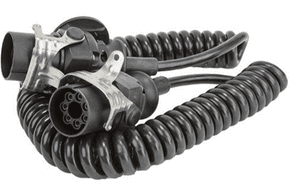DURITE 7 Core Retractable Polyurethene Cable with 2 x EBS Sockets - 4 Metre 0-715-24