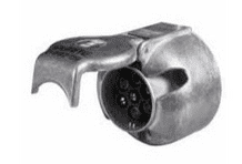 DURITE 7 Pin Metal Caravan Socket with Fog Lamp Cut Out - 12V ISO 1724-0-692-09