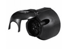DURITE 7 Pin Plastic Caravan Socket with Fog Lamp Cut Out - 12V ISO 1724 0-693-09<br><br>