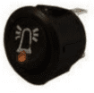 DURITE Amber LED On/Off Round Rocker Switch with Beacon Symbol- 12/24V ...