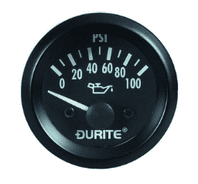 DURITE  Oil Pressure Gauge with Sender 52mm - 12V-0-523-17