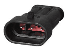 DURITE-Superseal 1.50mm Male Blade Housing - 3 Way   0-011-53     0-01153