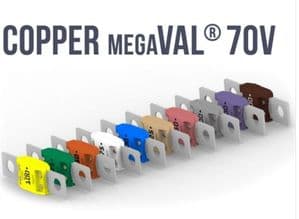 Genuine MTA,   MEGAVAL fuses 70vdc max working voltage