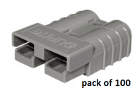 GREY  Polycarbonate 2-Pole High Current Connector - 175Amp  pack of 100    0-431-55