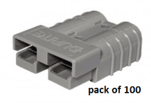 GREY  Polycarbonate 2-Pole High Current Connector - 175Amp  pack of 100    0-431-55