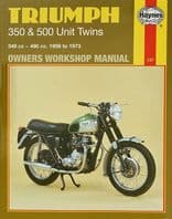 Haynes Manual Triumph 350 & 500 Unit Twin ALT/WWHMH137-1-82