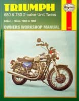 Haynes Manual Triumph 650 & 750 Twins ALT/WWHMH122-1-82