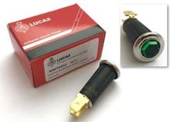 GENUINE LUCAS HEADLAMP WARNING LIGHT - ROUND GREEN - 99-1209