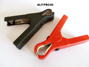 Insulated 40Amp Crocodile Clip               <br>   (Pair of Red & Black)<BR>ALT/FBC40B+R-1-09