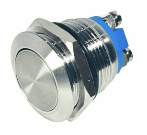 IP65 Metal Momentary On Push Switch - 6A at 12V   ALT/SW-GQ19F-10S-1-25