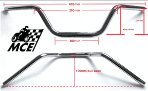MCE Handlebar Universal Western Chrome ALT/WW84195-1-82-SHL2