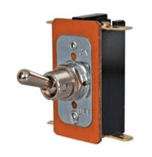 On/Off Double-Pole Heavy Duty Switch with Metal Lever - 10A at 28V-0-495-00