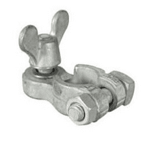 Positive Battery Terminals with Vertical 5/16" Whitworth Stud, Washer and Wing Nut-1-100-23