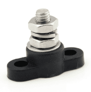 Power Distribution Post  -Single distribution post black 10mm stud (M10)  ALT/77037N14-1-09