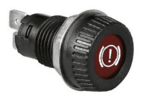 Red Brake Warning Light for 17mm diameter hole - Requires 9mm BA9s Bulb Maximum 2W-0-609-56