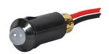 Red Flashing LED Warning Light for 8.2mm diameter Panel Hole - 24V Red Positive Black Negative