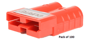 RED  Polycarbonate 2-Pole High Current Connector - 50Amp  pack of 100    0-432-45