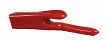Red PVC Crocodile Clip Insulating Sleeves   0-187-05