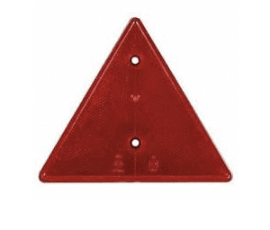 Red Reflector Triangle Two-Hole Fixing-0-229-00