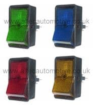 Rocker switch (illuminated). 16Amp @ 12vdc