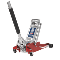 SEALEY 1.5 Tonne Aluminium Low Profile Trolley Jack with Rocket Lift RJA1550-1-73