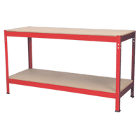 SEALEY 1.53m Steel Workbench with Wooden Top AP1535-1-73