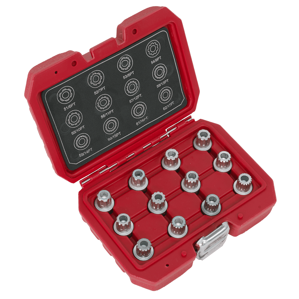 Small Wheel Key Locking Wheel Nut Key Set 12pc - VW
