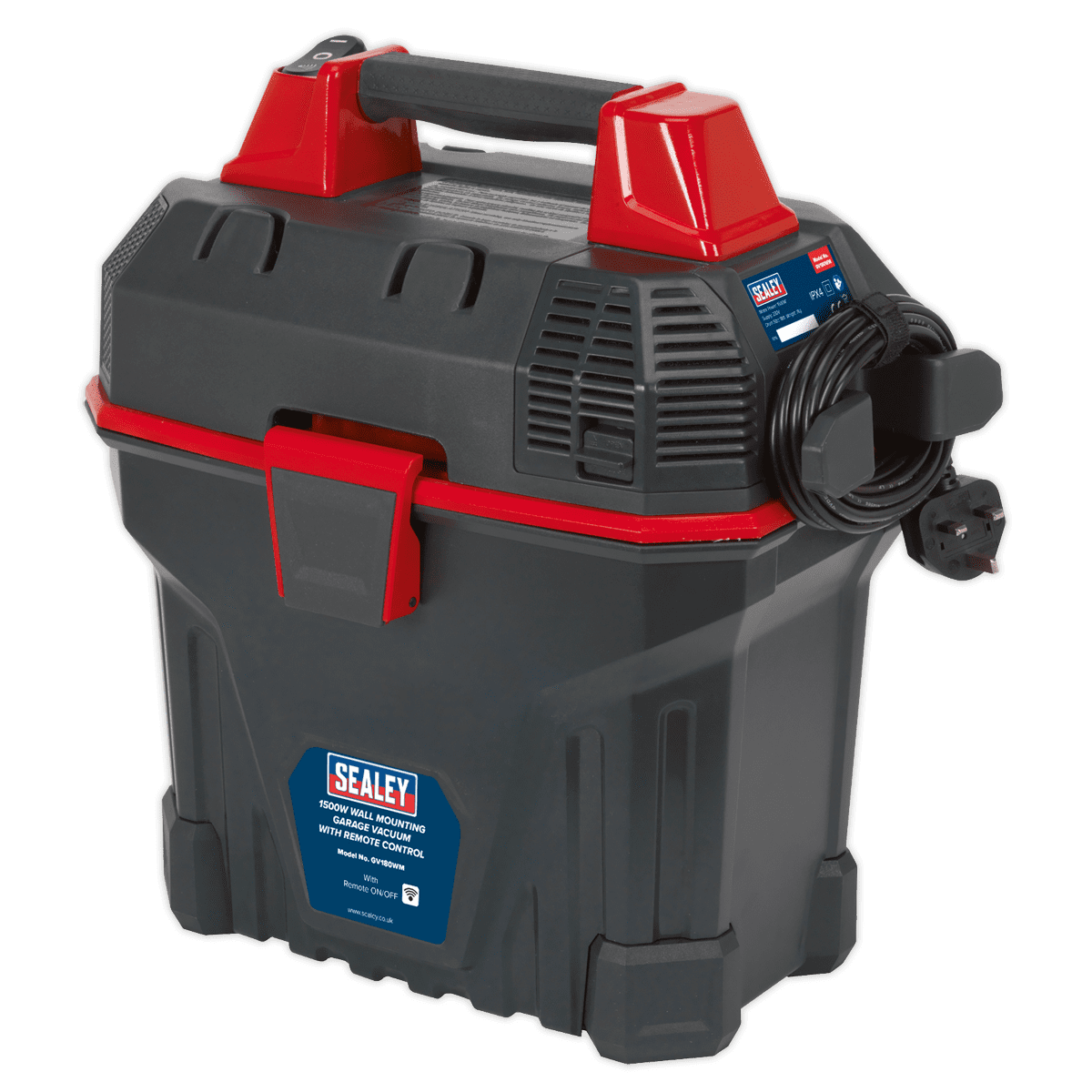 Garage Vacuum 1500W with Remote Control - Wall Mounting