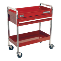 SEALEY 2-Level Heavy-Duty Trolley with Lockable Drawer CX101D-1-73