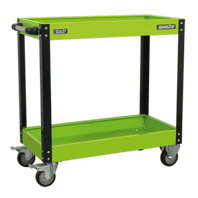 SEALEY 2-Level Heavy-Duty Workshop Trolley - Hi-Vis Green CX109HV-1-73