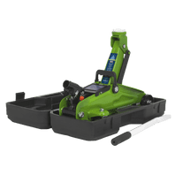 SEALEY 2 Tonne Short Chassis Hi-Vis Trolley Jack with Storage Case 1050CXDHV-1-73