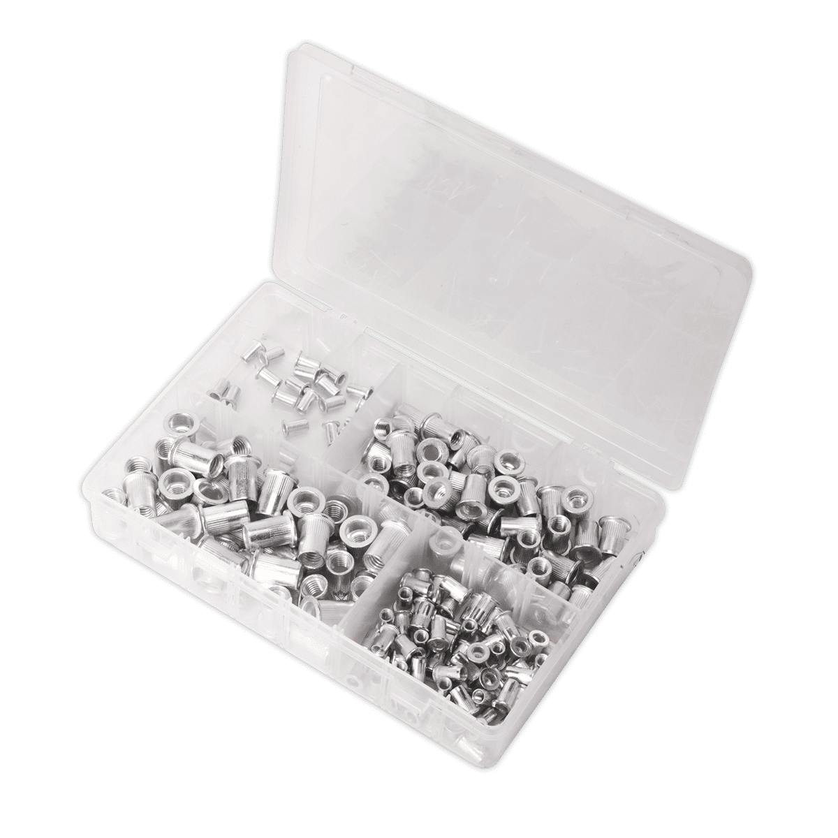 Threaded Insert (Rivet Nut) Assortment 200pc M4M8 Splined Metric